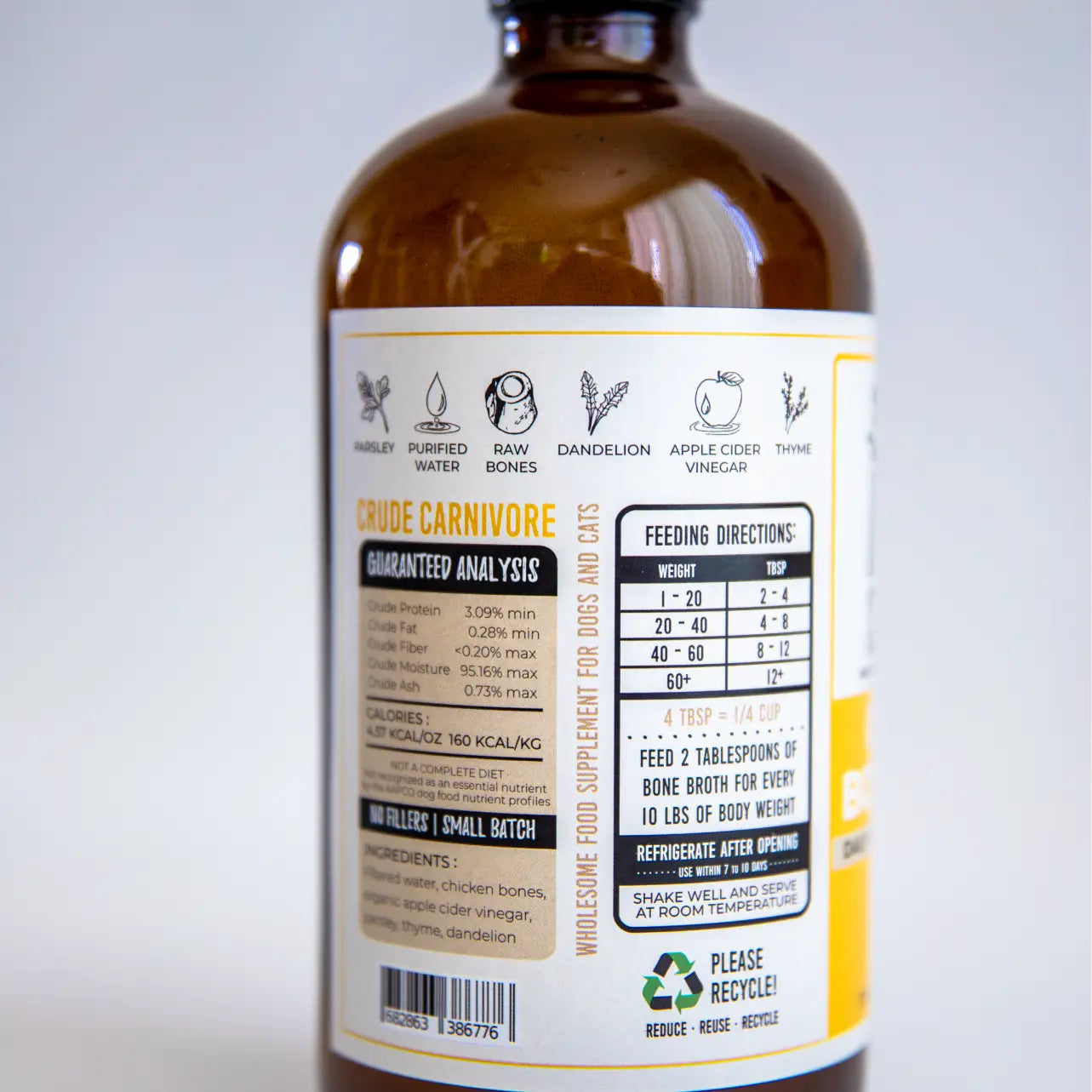 Crude Carnivore Bone Broth- Chicken